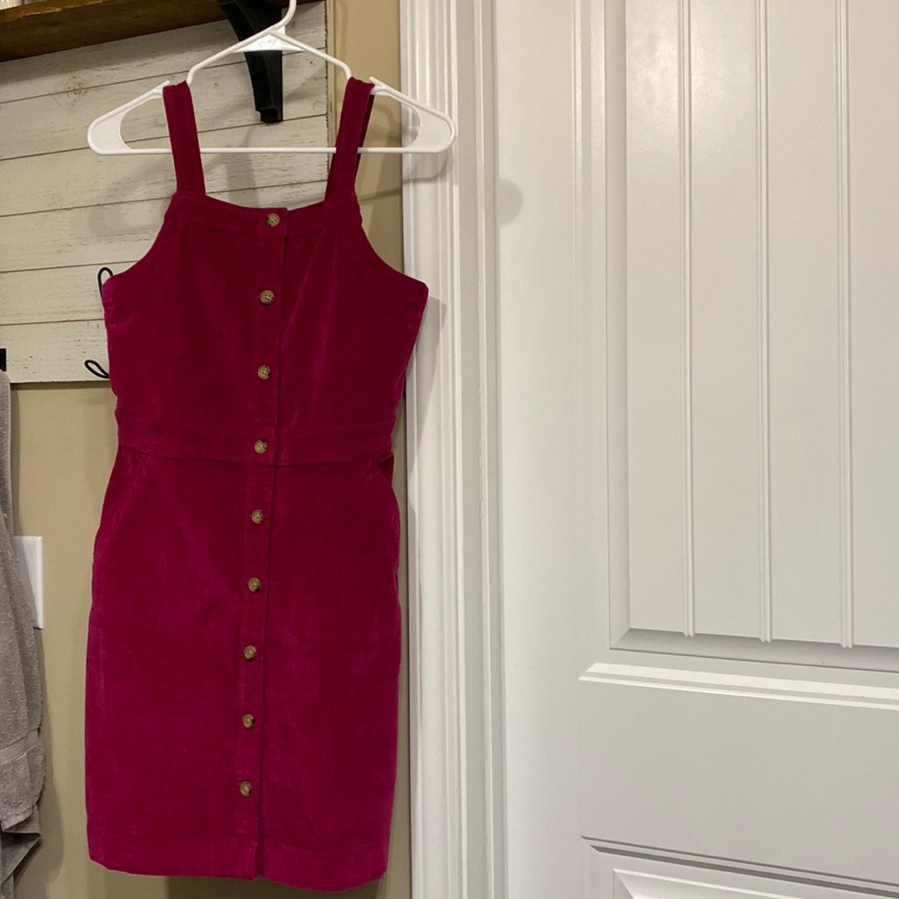 NWT berry red corduroy jumper dress. Size 14 kids